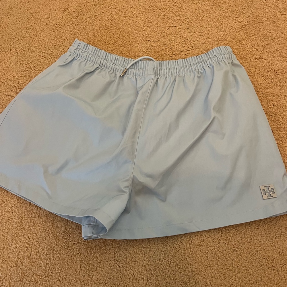Tory Burch Sky Blue athletic shorts